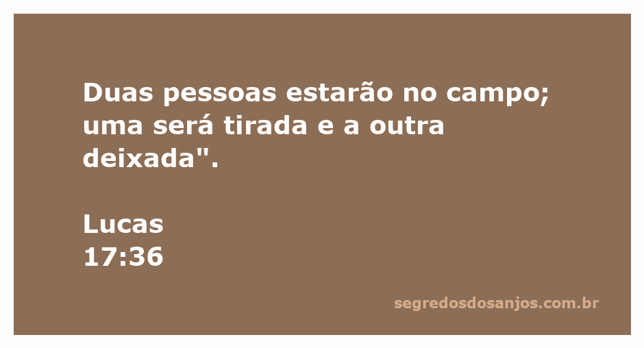 Ilustração de duas pessoas no campo, simbolizando a separação mencionada em Lucas 17:36.