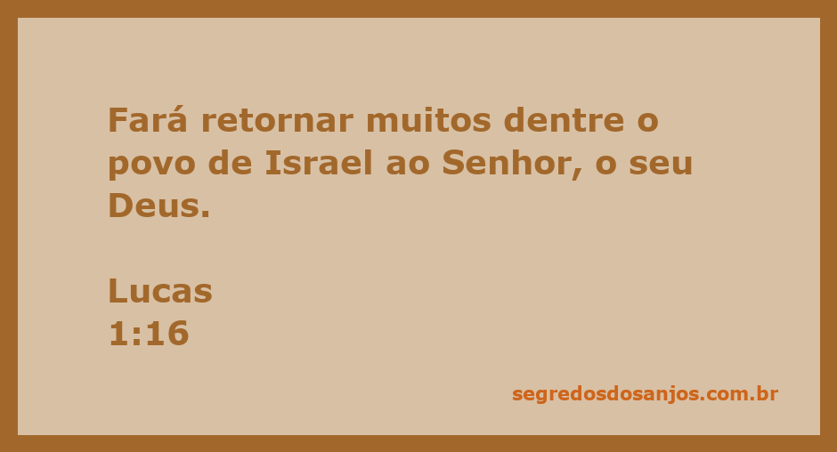 Imagem representativa da conversão de muitos israelitas ao Senhor, inspirada em Lucas 1:16.