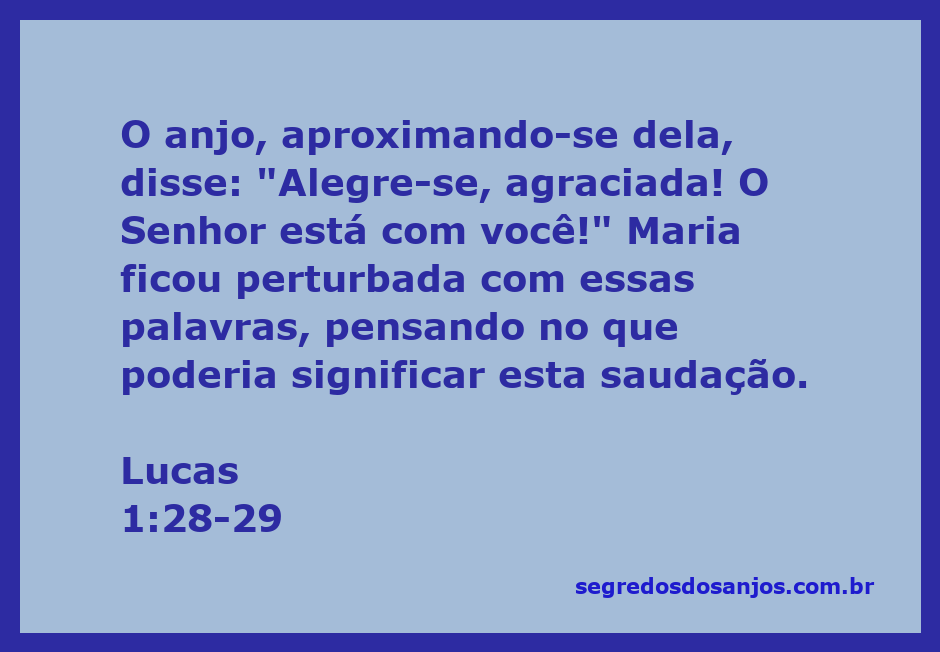 Anjo se aproximando de Maria com uma mensagem de alegria e agraciamento.