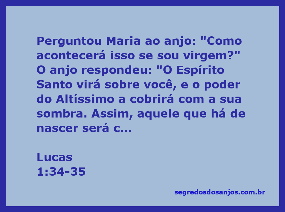 Maria perguntando ao anjo sobre a anunciação da concepção de Jesus, representando a dúvida e a fé.