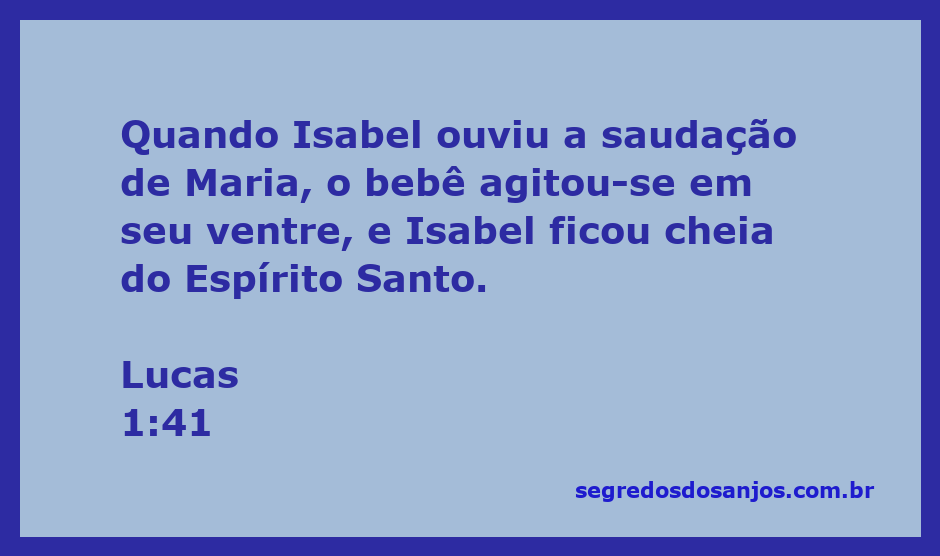Isabel e Maria se encontram, e o bebê agita-se em seu ventre.
