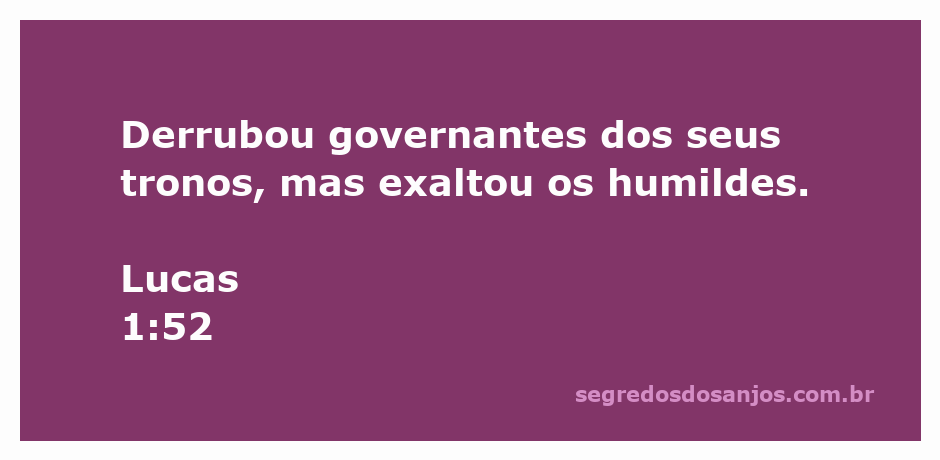Imagem representando a exaltação dos humildes e a derrubada dos governantes, inspirada em Lucas 1:52.