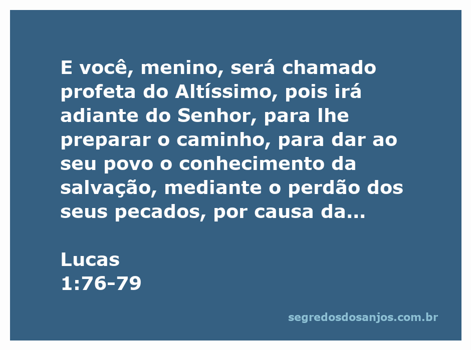 Ilustração do versículo Lucas 1:76-79, representando o menino que será chamado profeta do Altíssimo, simbolizando a luz que brilha sobre aqueles que estão nas trevas.