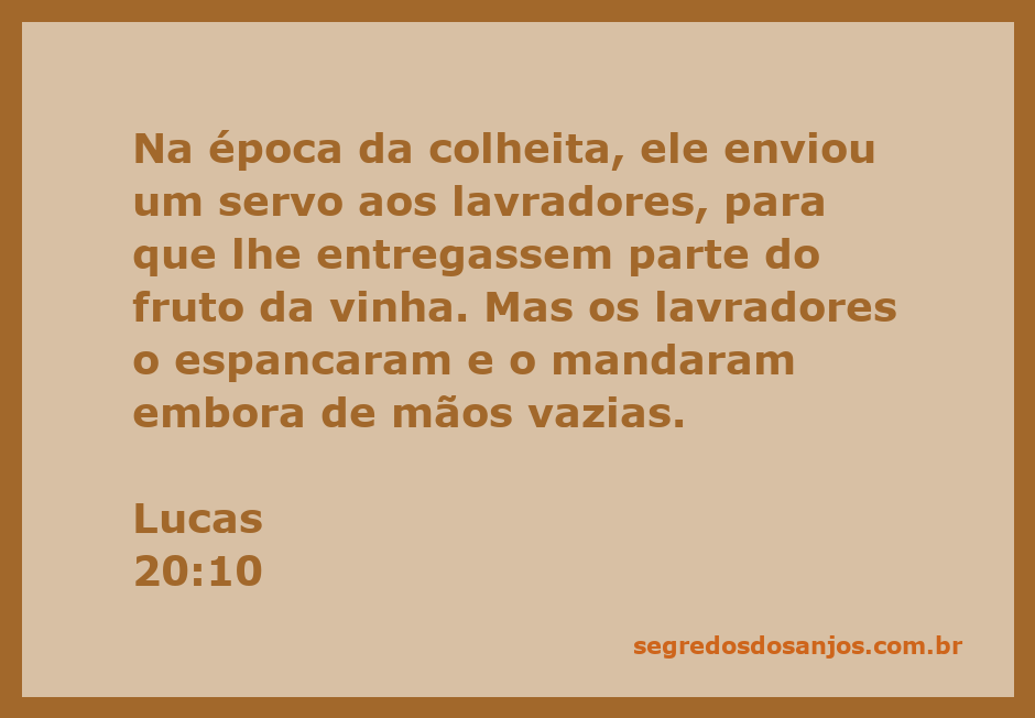 Ilustração de um lavrador rejeitando um servo que traz uma mensagem sobre a colheita da vinha.