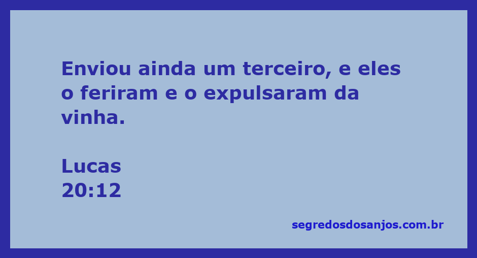 Ilustração do versículo Lucas 20:12, mostrando a cena simbólica de um proprietário de vinha enviando seus servos.