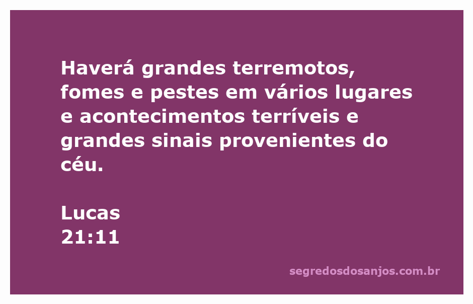 Imagem representativa dos eventos descritos em Lucas 21:11, incluindo terremotos, fomes e sinais do céu.