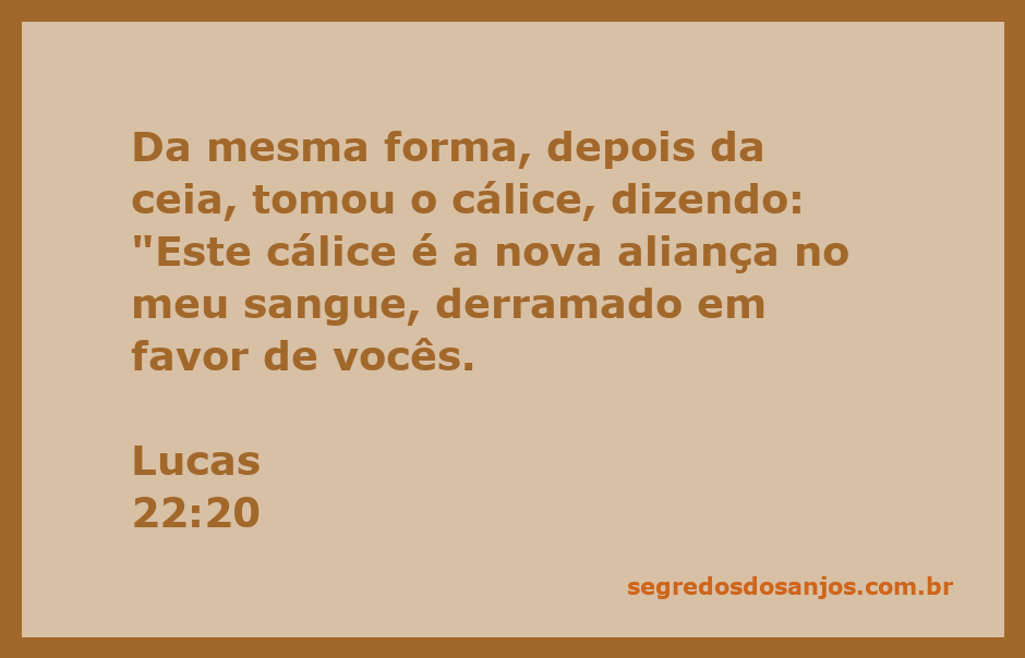 Jesus segurando o cálice durante a Última Ceia, simbolizando a nova aliança em seu sangue.