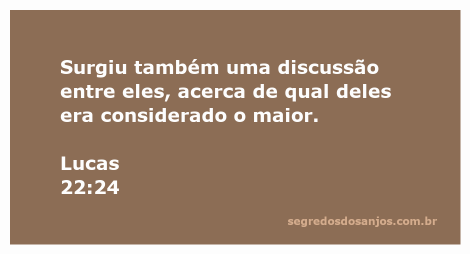 Discussão entre os discípulos sobre quem é o maior, inspirado em Lucas 22:24.