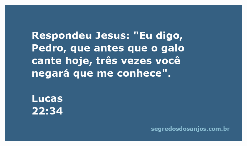Jesus alertando Pedro sobre sua negação antes do canto do galo.