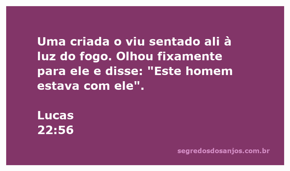 Uma criada observa um homem sentado à luz do fogo, identificando-o como alguém que estava com Jesus.