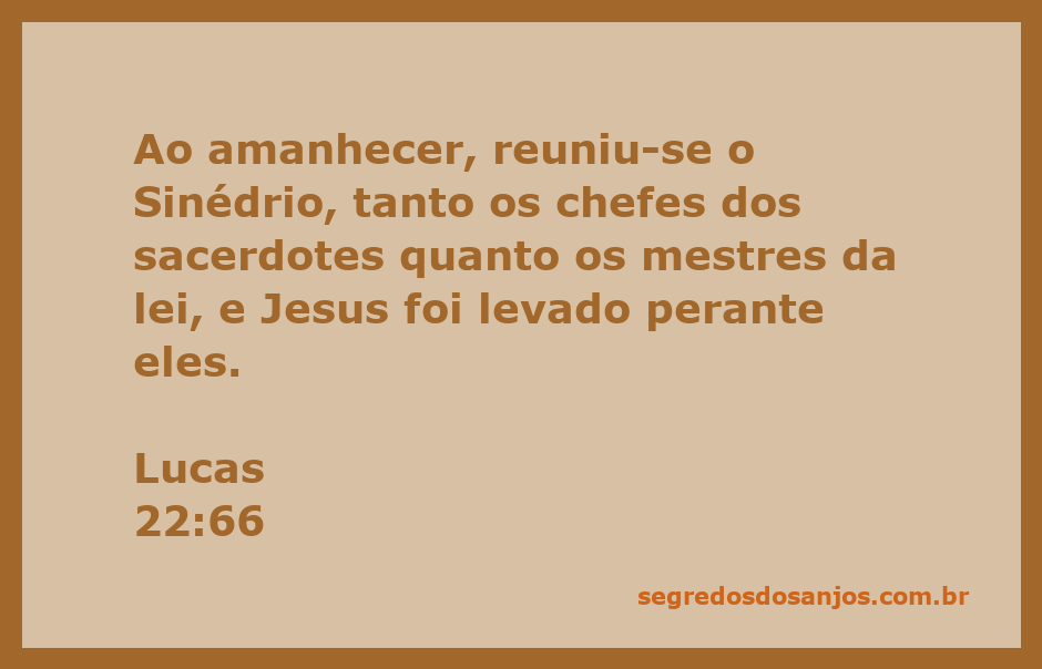 Jesus sendo levado perante o Sinédrio ao amanhecer, cercado por líderes religiosos.