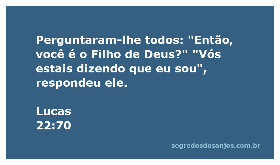 Imagem de Jesus respondendo à pergunta sobre sua divindade na passagem de Lucas 22:70.