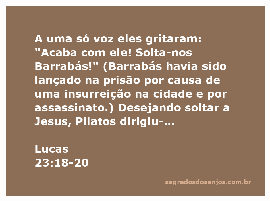 Multidão exigindo a libertação de Barrabás em vez de Jesus, representando a escolha entre o bem e o mal.
