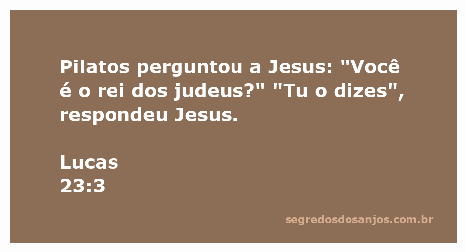 Jesus respondendo a Pilatos sobre sua identidade como rei dos judeus