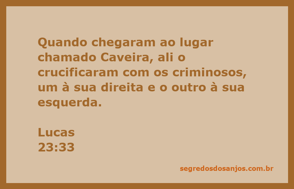 Representação de Jesus sendo crucificado entre dois criminosos no local chamado Caveira.
