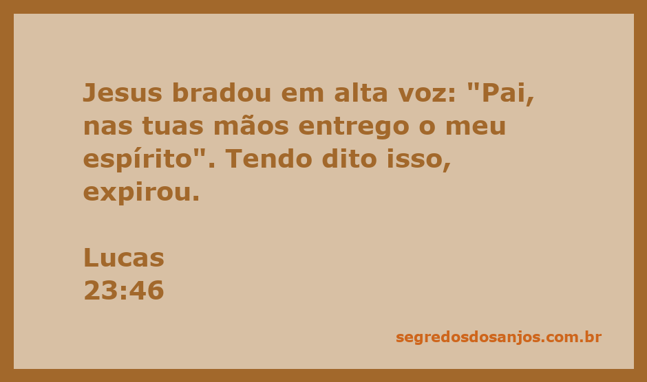 Imagem de Jesus na cruz, entregando seu espírito a Deus com as mãos levantadas.