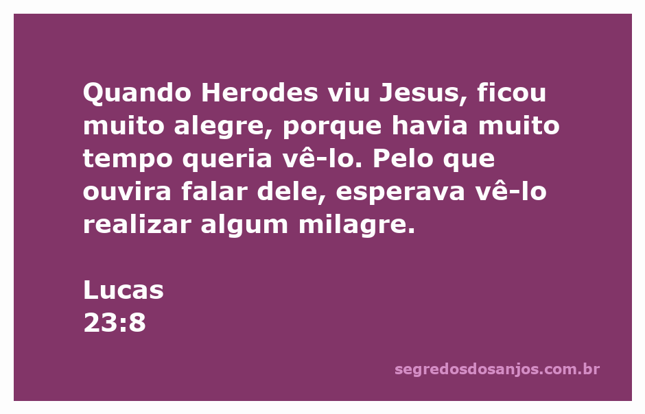 Imagem de Herodes alegre ao ver Jesus, simbolizando a expectativa de milagres.