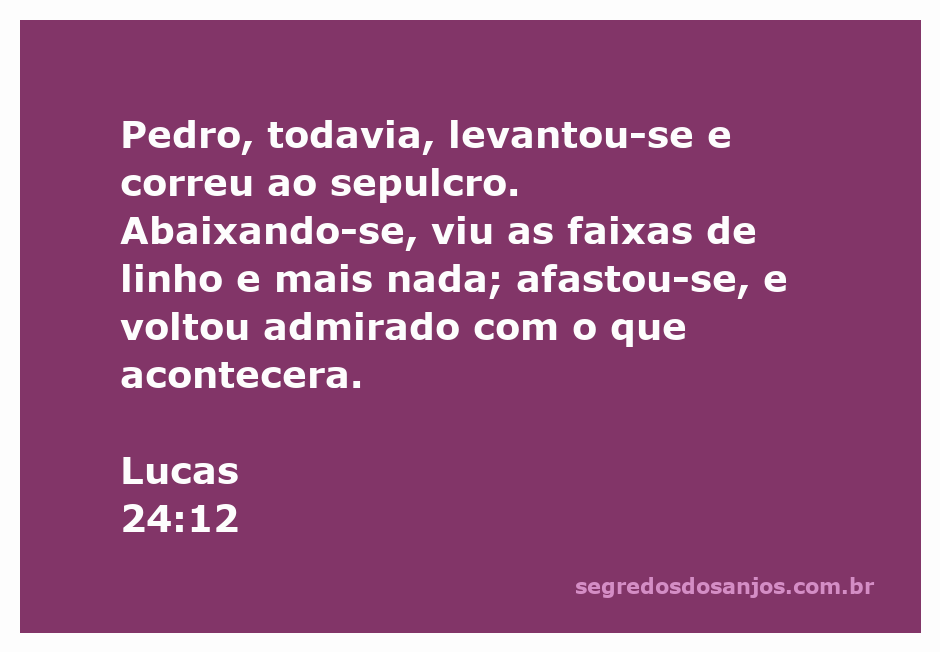 Pedro correndo em direção ao sepulcro vazio, observando as faixas de linho deixadas para trás.