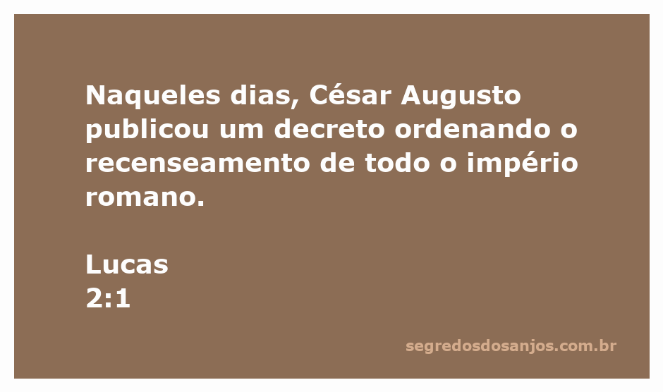 César Augusto em um decreto de recenseamento no Império Romano