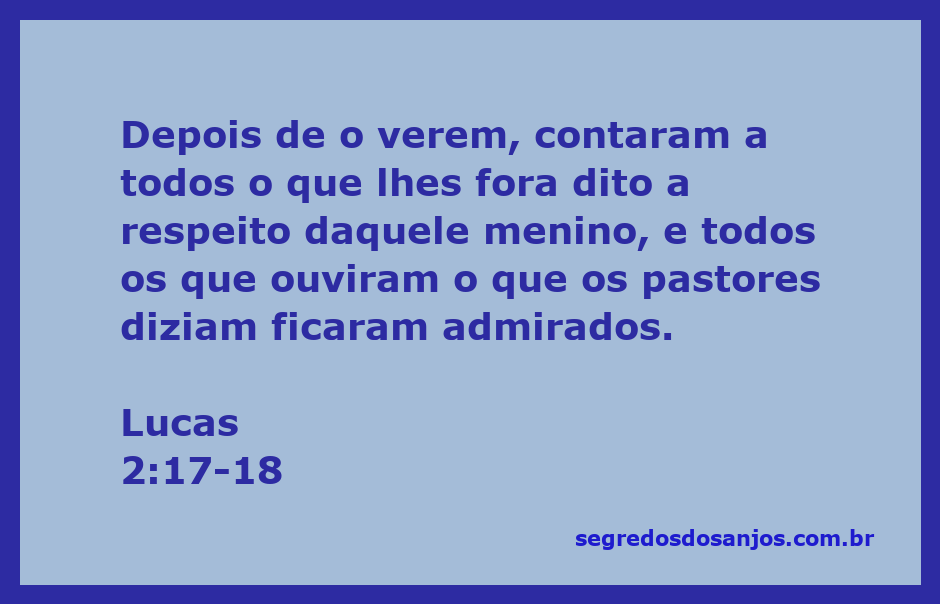 Os pastores contando sobre o nascimento de Jesus após visitá-lo.