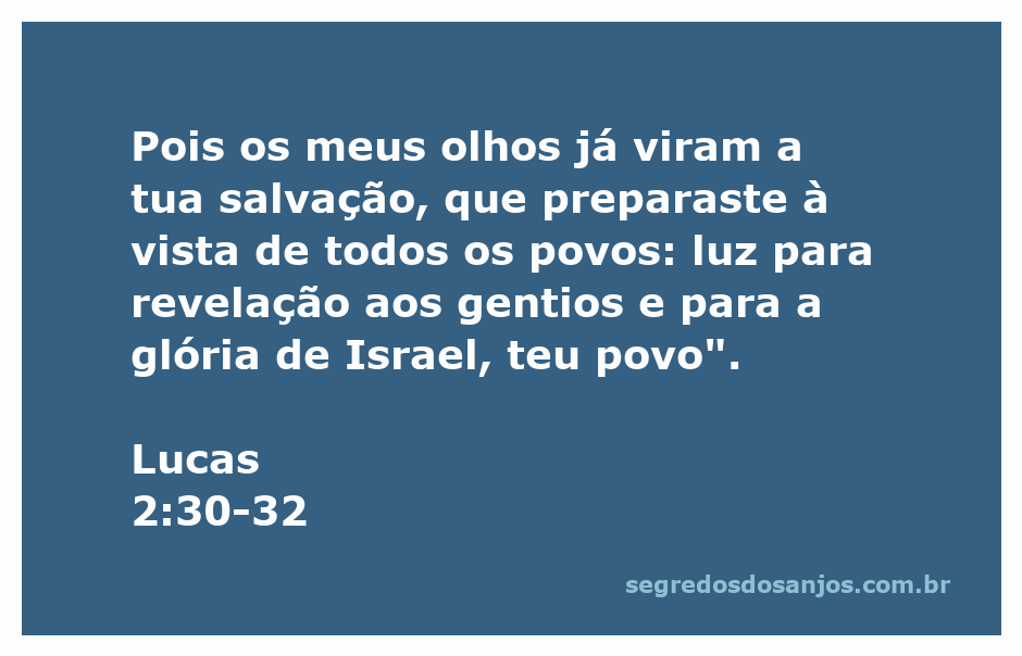 Imagem representando a revelação da salvação para todos os povos, conforme Lucas 2:30-32.