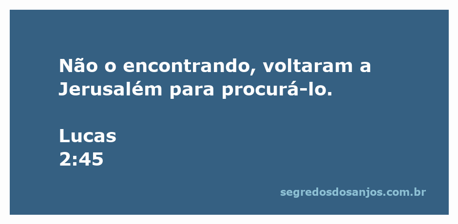 Maria e José procurando Jesus em Jerusalém