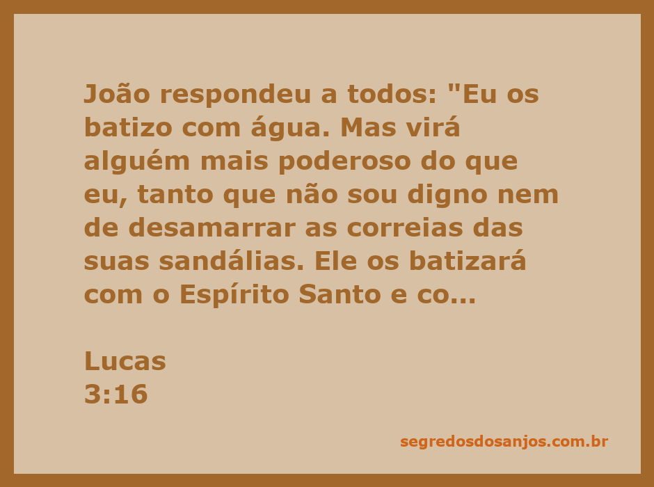 João Batista anunciando a vinda de Jesus, simbolizando o batismo com o Espírito Santo e com fogo.
