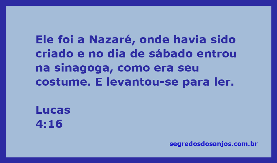 Jesus lendo na sinagoga em Nazaré, sua cidade natal, conforme descrito em Lucas 4:16.