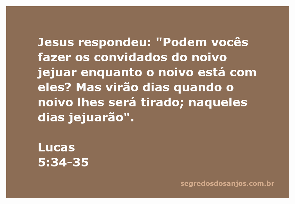 Jesus ensinando sobre o jejum e a presença do noivo