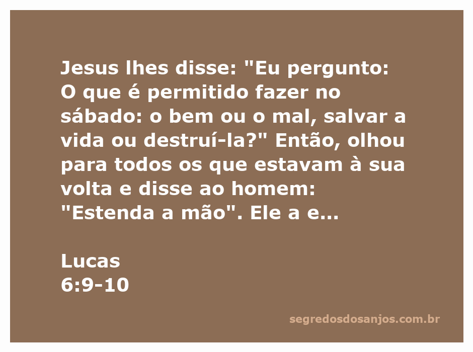 Jesus cura um homem com a mão ressequida no sábado, enfatizando a importância de fazer o bem.