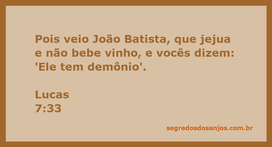 Ilustração de João Batista pregando, representando seu jejum e abstinência de vinho.