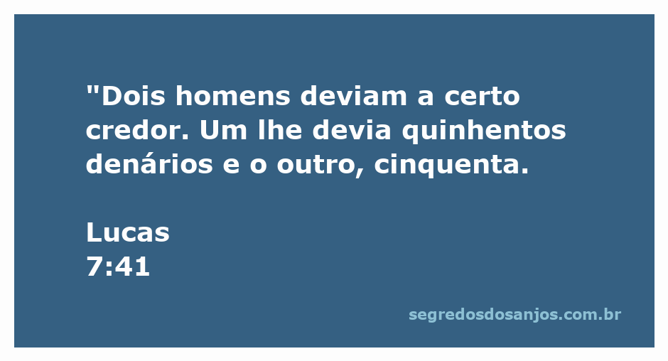 Ilustração de dois homens devendo dinheiro a um credor, representando a parábola de Lucas 7:41.