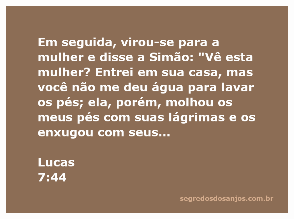 Jesus se dirige a Simão, destacando a devoção da mulher que lavou seus pés com lágrimas e cabelos.