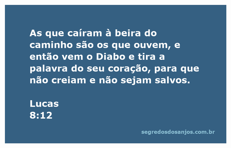 Ilustração do versículo Lucas 8:12, representando a parábola do semeador e os desafios da fé.