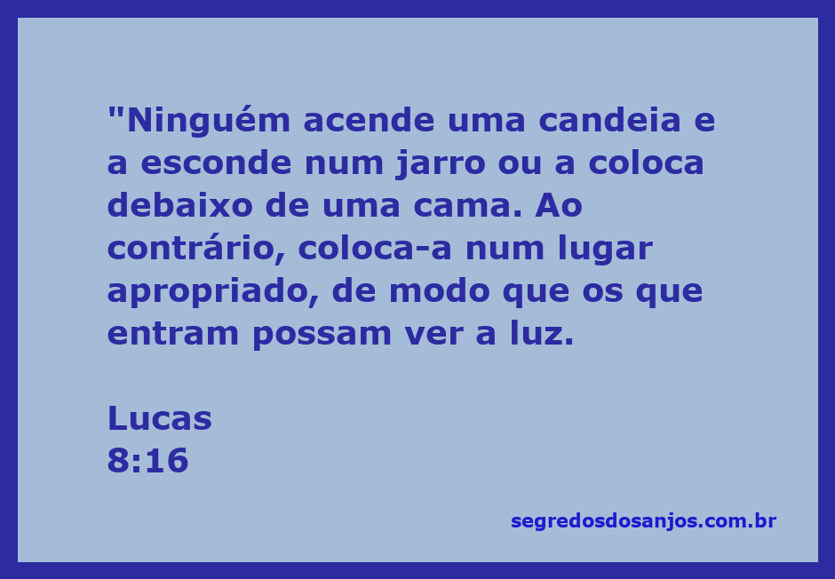 Uma candeia acesa iluminando um ambiente, simbolizando a luz que deve ser compartilhada.
