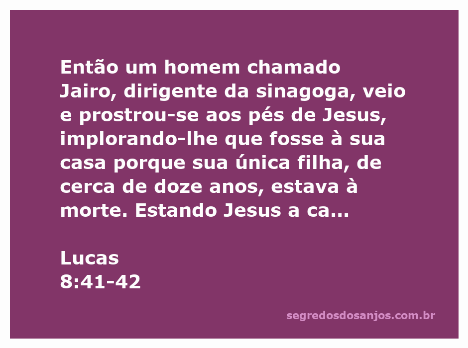 Jairo, dirigente da sinagoga, implorando a Jesus por ajuda para sua filha doente