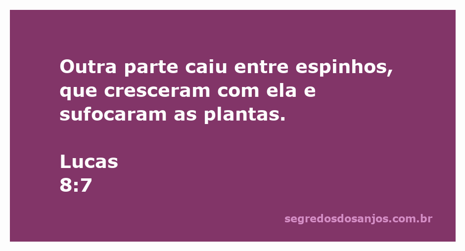 Uma ilustração de sementes caindo entre espinhos, simbolizando a passagem de Lucas 8:7 sobre as dificuldades que sufocam o crescimento espiritual.