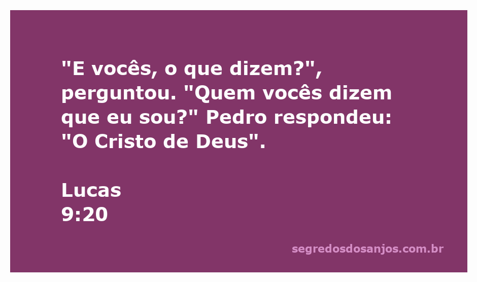 Jesus questiona seus discípulos sobre sua identidade, com Pedro respondendo que Ele é o Cristo de Deus.
