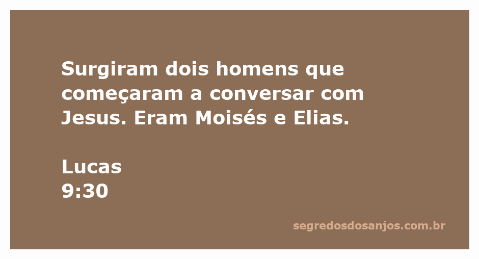 Moisés e Elias conversando com Jesus durante a transfiguração