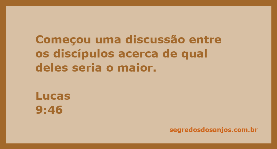 Discipulados discutindo sobre quem é o maior entre eles, inspirado em Lucas 9:46.