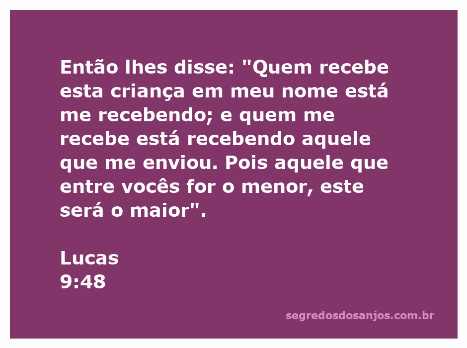 Imagem de uma criança sendo acolhida, simbolizando a mensagem de Lucas 9:48 sobre receber os pequenos em nome de Jesus.