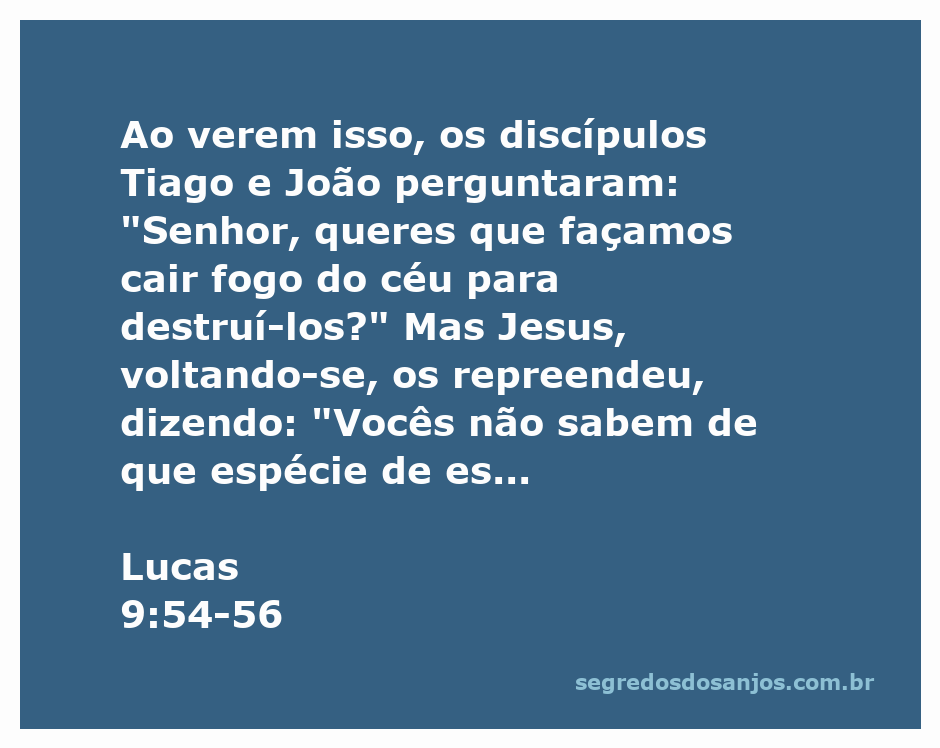 Passagem Lucas 9:5 - Segredos dos Anjos