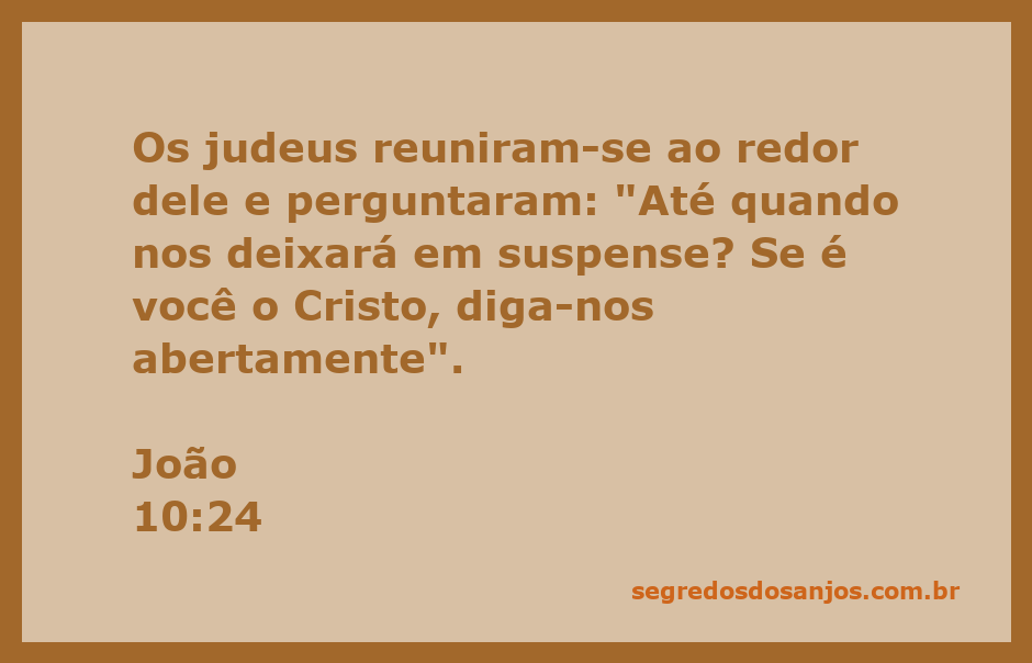 Os judeus questionando Jesus sobre sua identidade como o Cristo.
