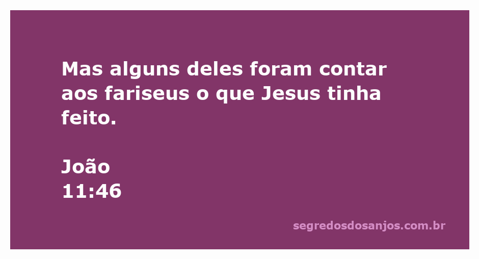 Imagem representando a reação dos fariseus ao milagre de Jesus em João 11:46.