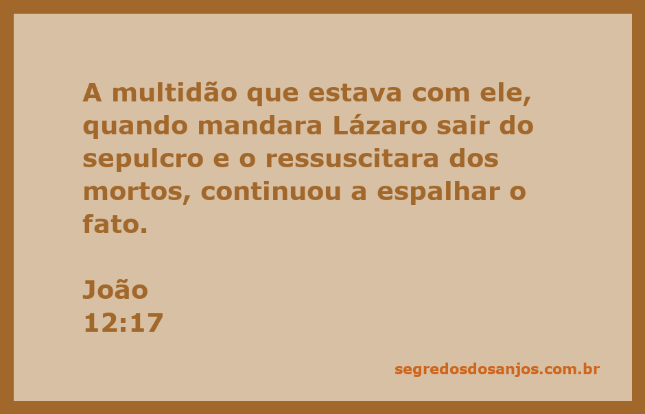 Multidão testemunhando a ressurreição de Lázaro conforme descrito em João 12:17.