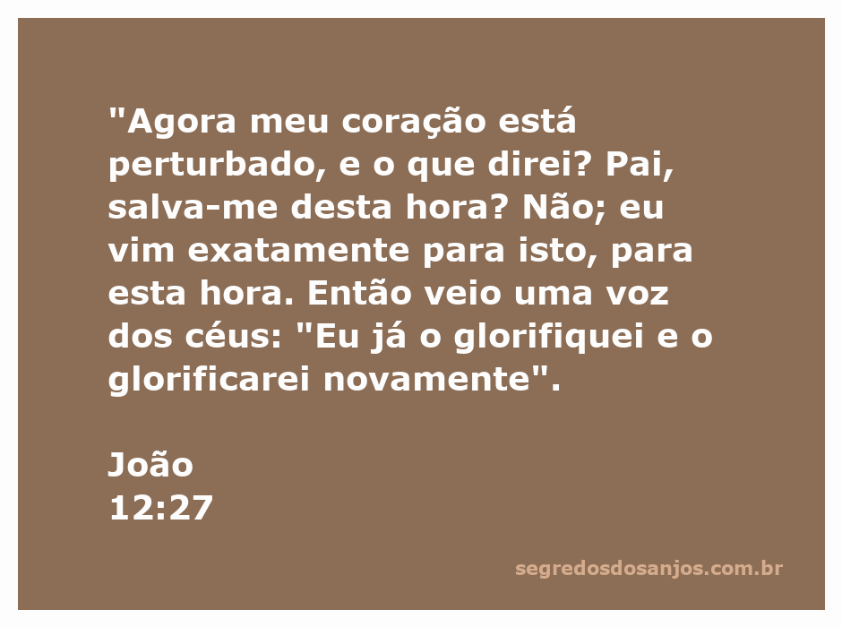 Imagem representando a angústia e determinação de Jesus antes da crucificação, com uma voz celestial em destaque.