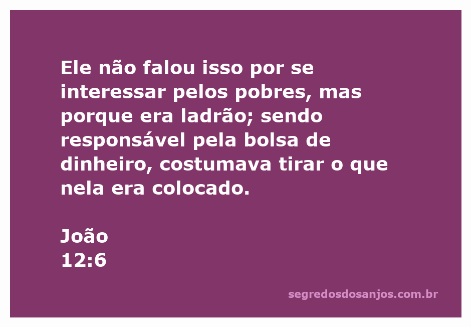 Judas Iscariotes, o traidor, observando a bolsa de dinheiro.