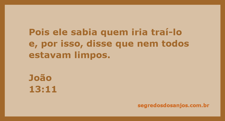 Jesus explica que nem todos os seus discípulos estão limpos, referindo-se à traição de Judas.