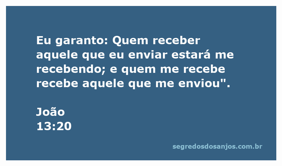 Ilustração de João 13:20 sobre acolhimento e envio, simbolizando a conexão divina entre Jesus e aqueles que Ele envia.