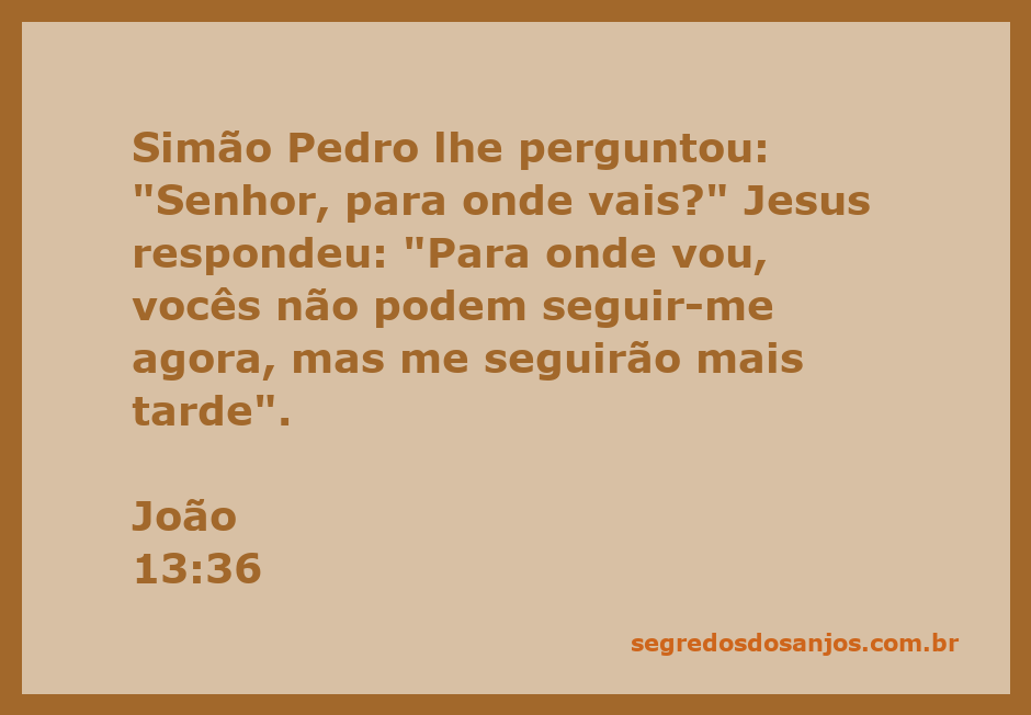 Simão Pedro questiona Jesus sobre seu destino em João 13:36